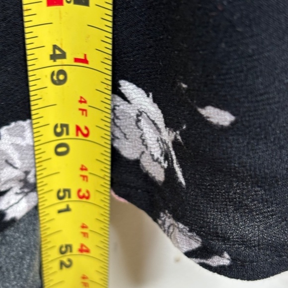 Free People Dark Floral Wrap Midi Dress M So Sweetly Balloon Sleeve Boho Witchy - Picture 7 of 14